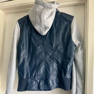 Rue21 Navy and Light Gray Hooded Jacket